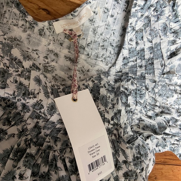 NWT LoveShackFancy LSF Floreen dress in warm grey size XS - Picture 12 of 16